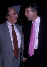 Fred Trump and Donald Trump attend Williams vs. Tyson Boxing - 1989 Old Photo 2