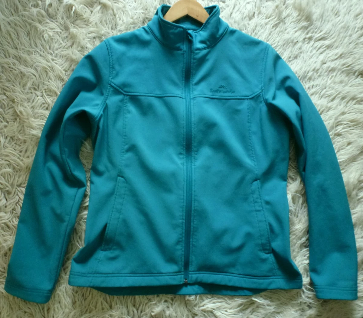 KATHMANDU Softshell women s zip front aqua jacket Size 14 eBay
