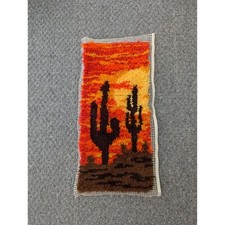 WonderArt Latch Hook 12"X27" Finished Desert Song Cactus Sun No. 4777