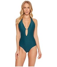 Jets Swimwear Australia Marine Plunge One Piece Swimsuit Women Size US 6 L48231