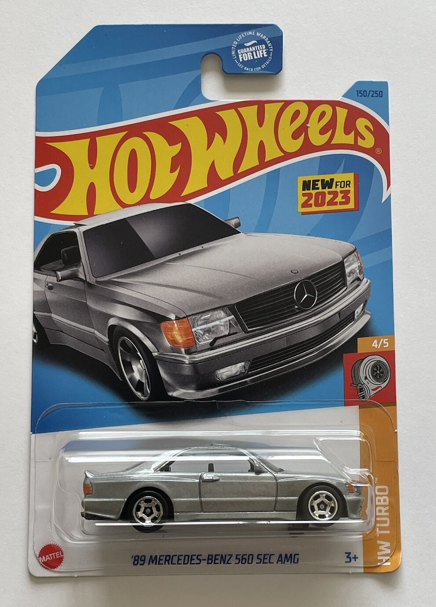 2023 hot wheels 89 mercedes-benz 560 sec amg Silver case N 2023 hot wheels 89 mercedes-benz 560 sec amg Silver case N