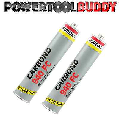 Soudal Tiger Seal WHITE Carbond 940FC Adhesive Sealant Car Body Metal Roof x 2