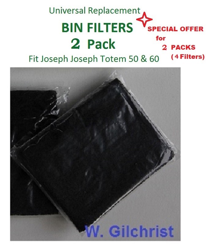 Universal Replacement Joseph Joseph Bin Filters 7x9.5cm Totem, Titan