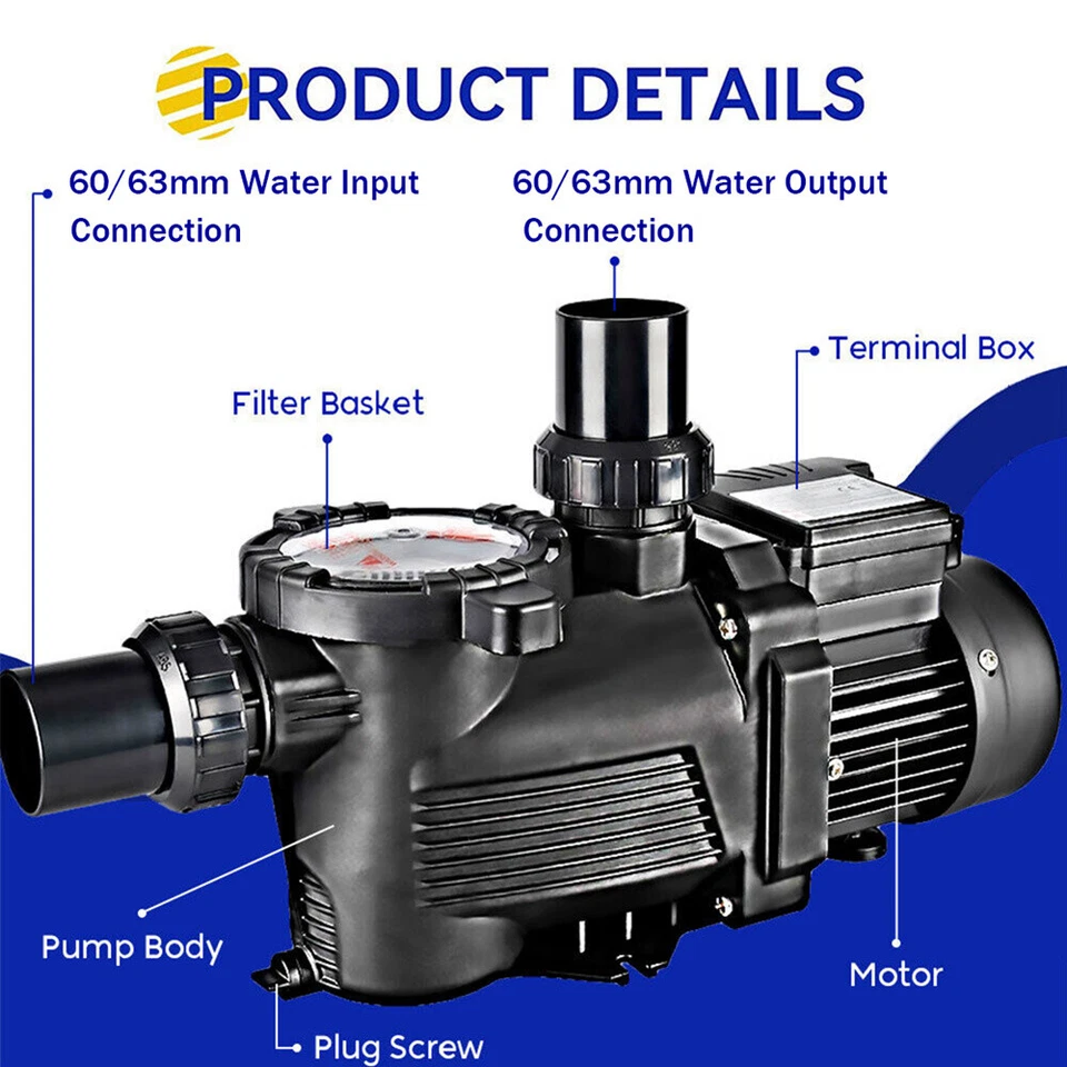 Hi-Speed Super Pump For In-Ground Swimming Pool Pump For Hayward Pool Pump Motor - Image 4 of 4