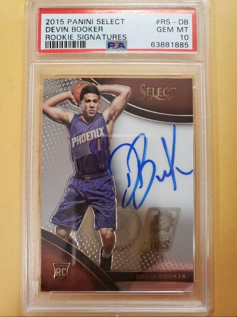 2015 Panini Select Devin Booker Rookie Signatures RC On card Auto