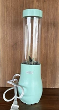 Dash Mighty Mini 10 oz Compact Personal Bottle Blender with Travel Lid, Aqua
