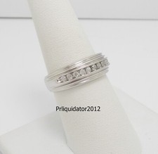1/4CT MENS NATURAL DIAMOND WEDDING BAND BRIDAL RING 10K WHITE GOLD