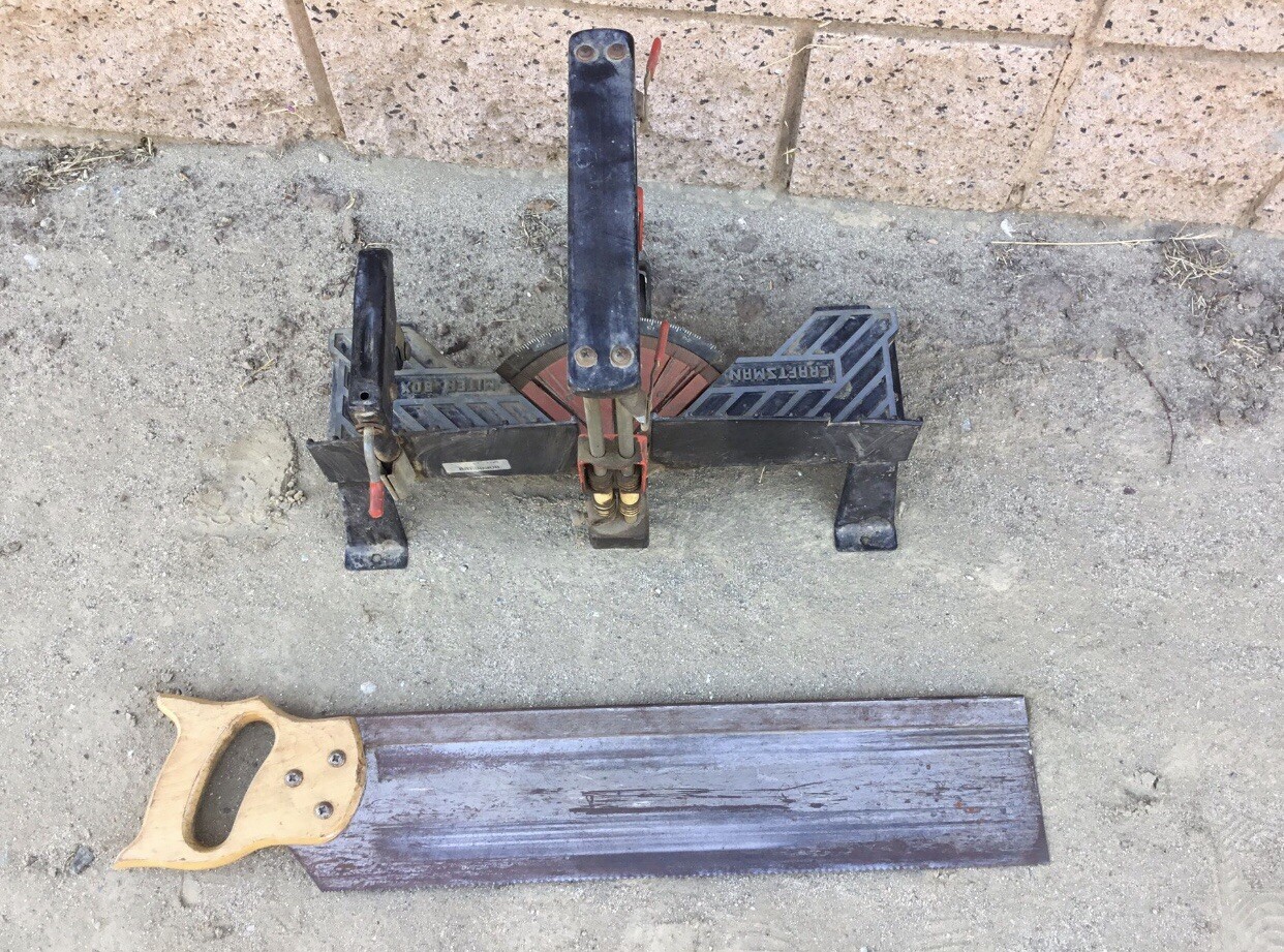 Vintage Craftsman Hand Miter Saw with Miter Box Made in USA America eBay