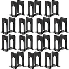  28 Pcs Metal Bookends, Black Book Ends Holder, Nonskid Bookends Bulk 14 pairs