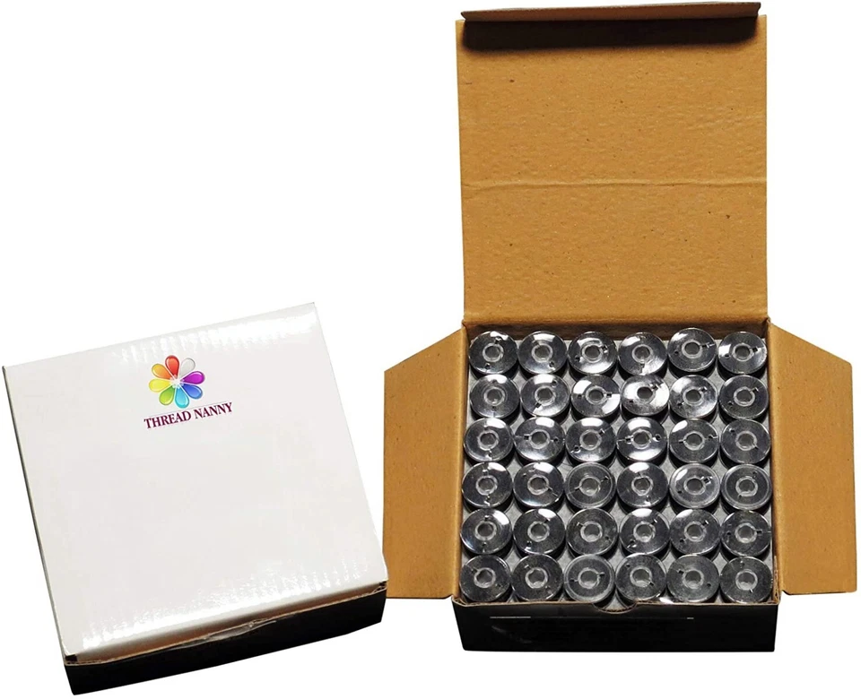 New 144 Class A Black Pre-Wound Bobbins for Brother Embroidery Machines - Image 2 of 3