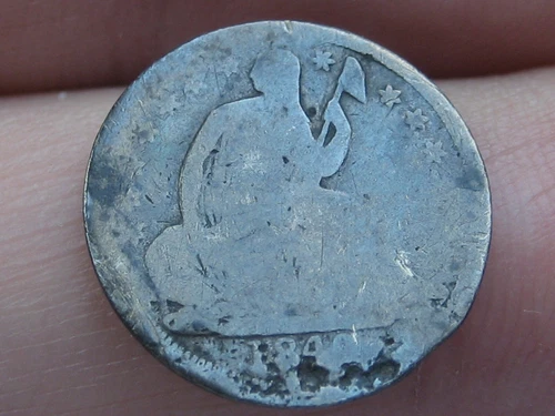 1840 P Seated Liberty Half Dime- Philadelphia, No Drapery, About Good Details