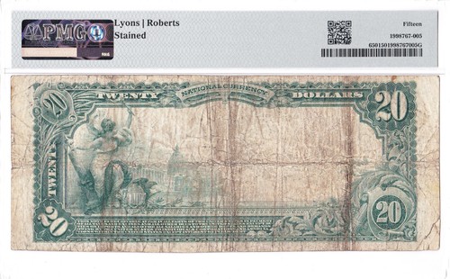 $20 1902 PB National THOMASTON Maine ME 🇺🇸 Mega Rare! 🇺🇸 Only 1 on Census! - Picture 2 of 2
