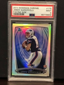 2014 Bowman Chrome #175 Jimmy Garoppolo Refractor RC Rookie PSA 9