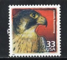 3191g *  RECOVERING SPECIES * PEREGRINE FALCON * U.S. Postage Stamp MNH