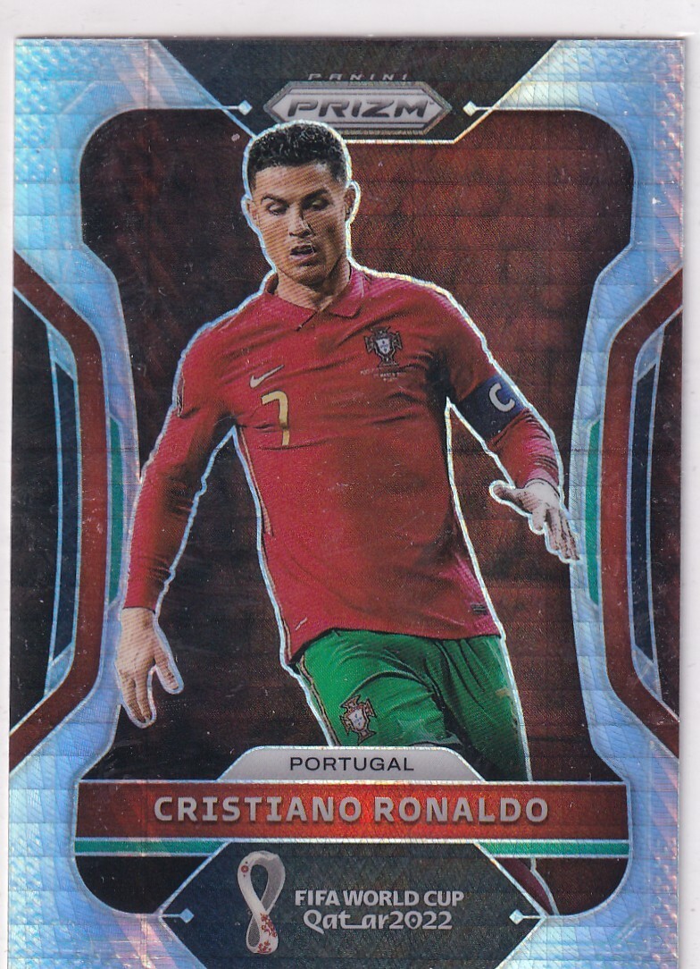 Panini Prizm Soccer World Cup Qatar 2022 No. 175 Cristiano Ronaldo Hyper Prizm