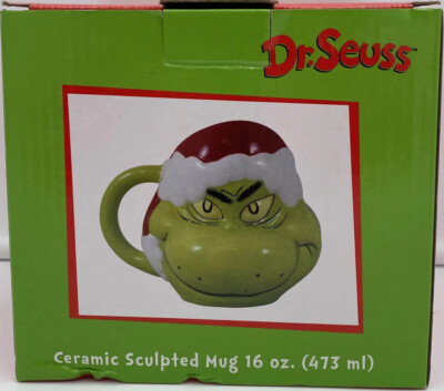 Dr. Seuss How the Grinch Stole Christmas 16 oz Ceramic Coffee Mug/Cup New In Box