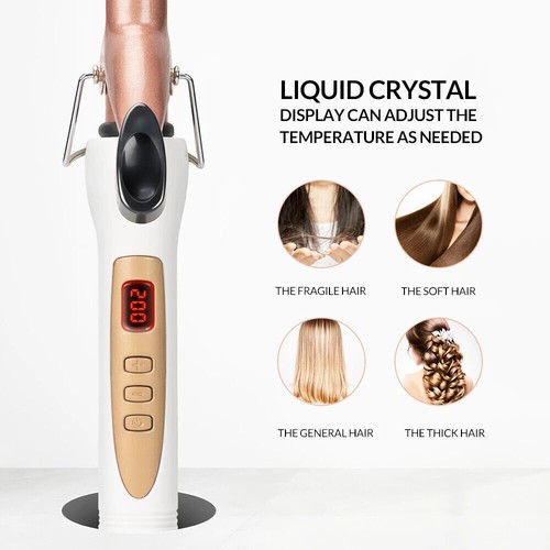 9mm 220V LCD Curling Iron Ceramic Curling Wand Thin Hair Curler Styling Beauty ! - Picture 7 of 10