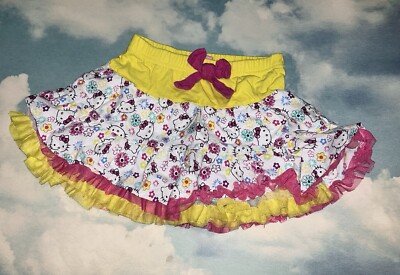 4T  Sanrio Hello Kitty Ruffle Tutu Layer Skirt Toddler Bright