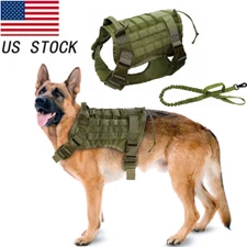 Tactical Dog Harness with Handle No-pull Large Military Dog Vest US Working Dog