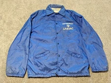 Sperry Univac Jacket Mens Small Vintage Satin Button Lined Made In USA 