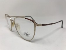 NEW Luxottica Emily Eyeglasses 57-15-135 Italy Gold Polish/Tortoise CD95