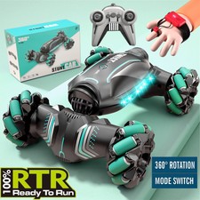 Kids 360° 4WD RC Stunt Car Toy Remote Control Rechargeable Double Sided Flip Car