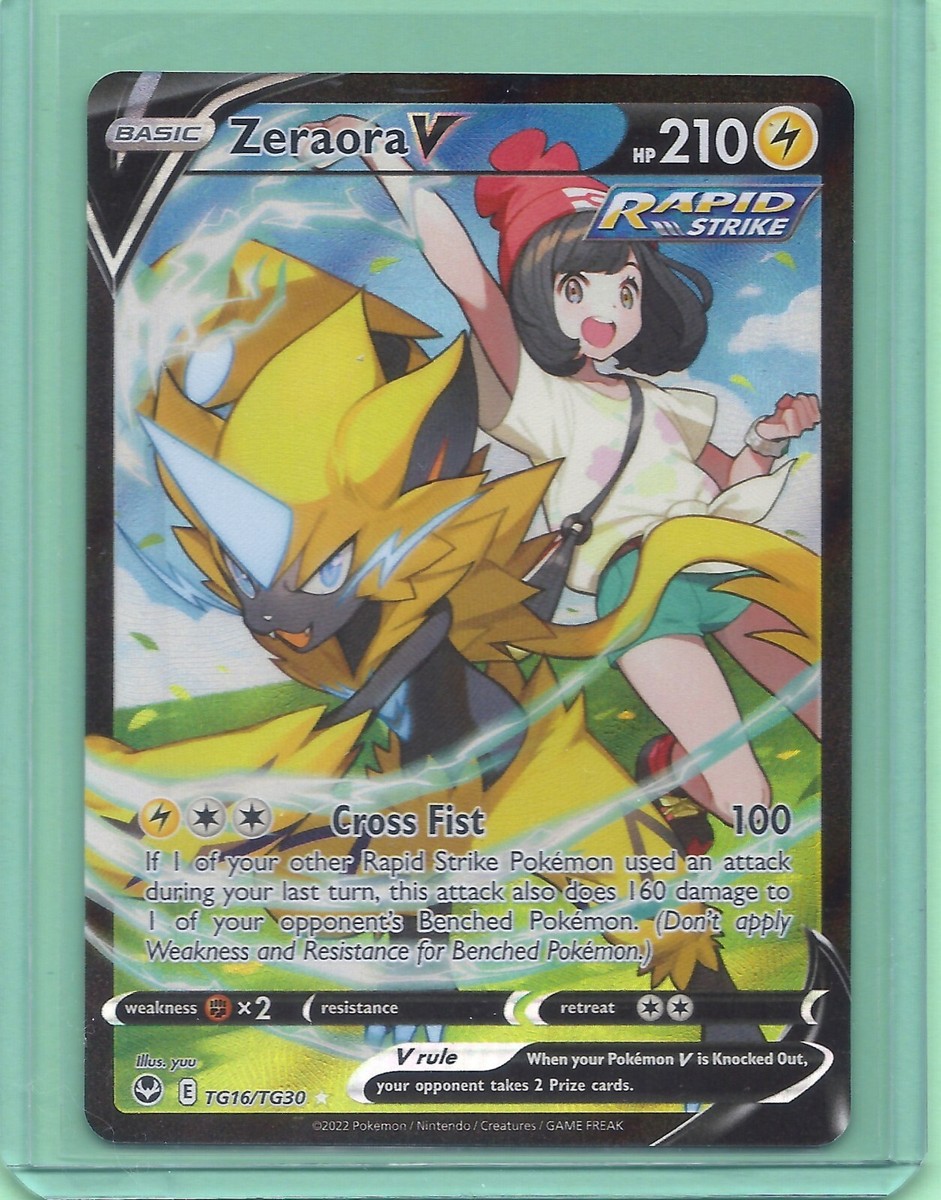 ZERAORA V TG16/TG30 SILVER TEMPEST POKEMON-ULTRA RARE-MINT-PACK 