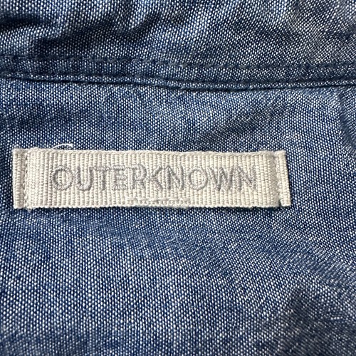 Outerknown Blanket Flannel Shirt Men’s Large Blue White Plaid Long Sleeve Button - Picture 6 of 10
