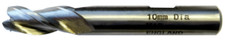 Image of 3 Flute End Mill Medium Length COBALT Flatted Shank (Various sizes)