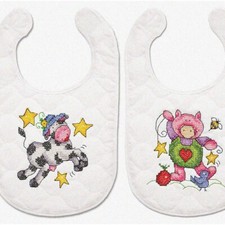 Nursery Rhyme Delights Cross Stitch Baby Bib Kit by Janlynn