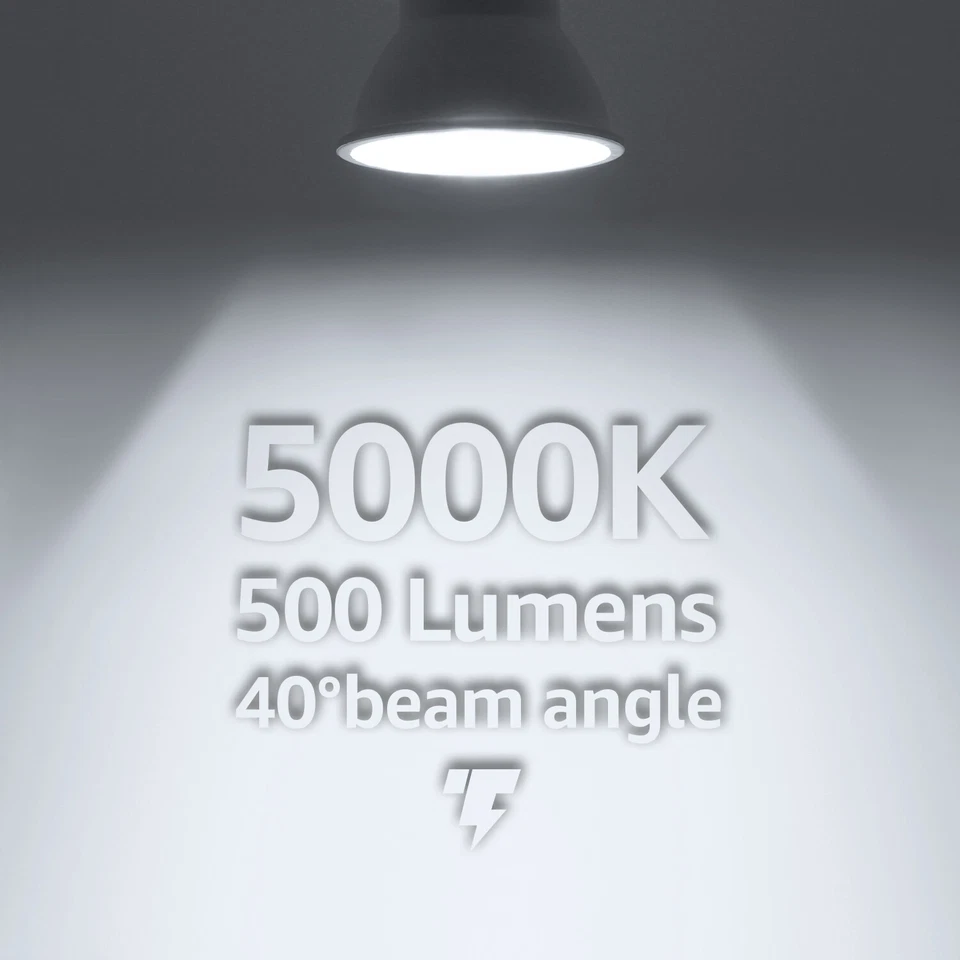 6-Pack Dimmable 6.5W(50W Equiv.) PAR16 LED Spotlight Bulb, 5000K - Image 4 of 4