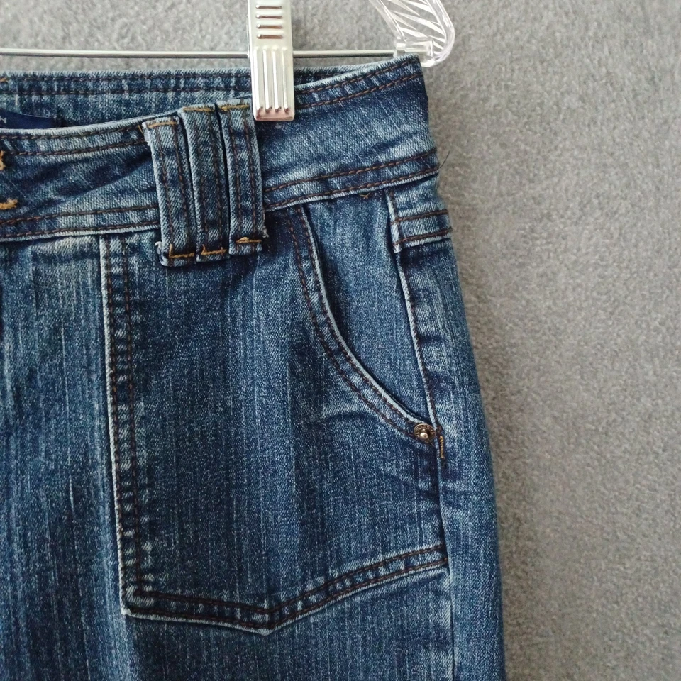 Jeans Bill Blast Feminino 8P Azul Lavagem Média Bootcut Cintura Baixa Jeans Casual - Imagem 4 de 4