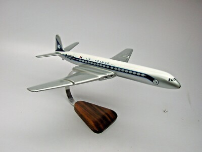 De Havilland Comet Air France Airplane Desktop Mahogany Wood Model Small New