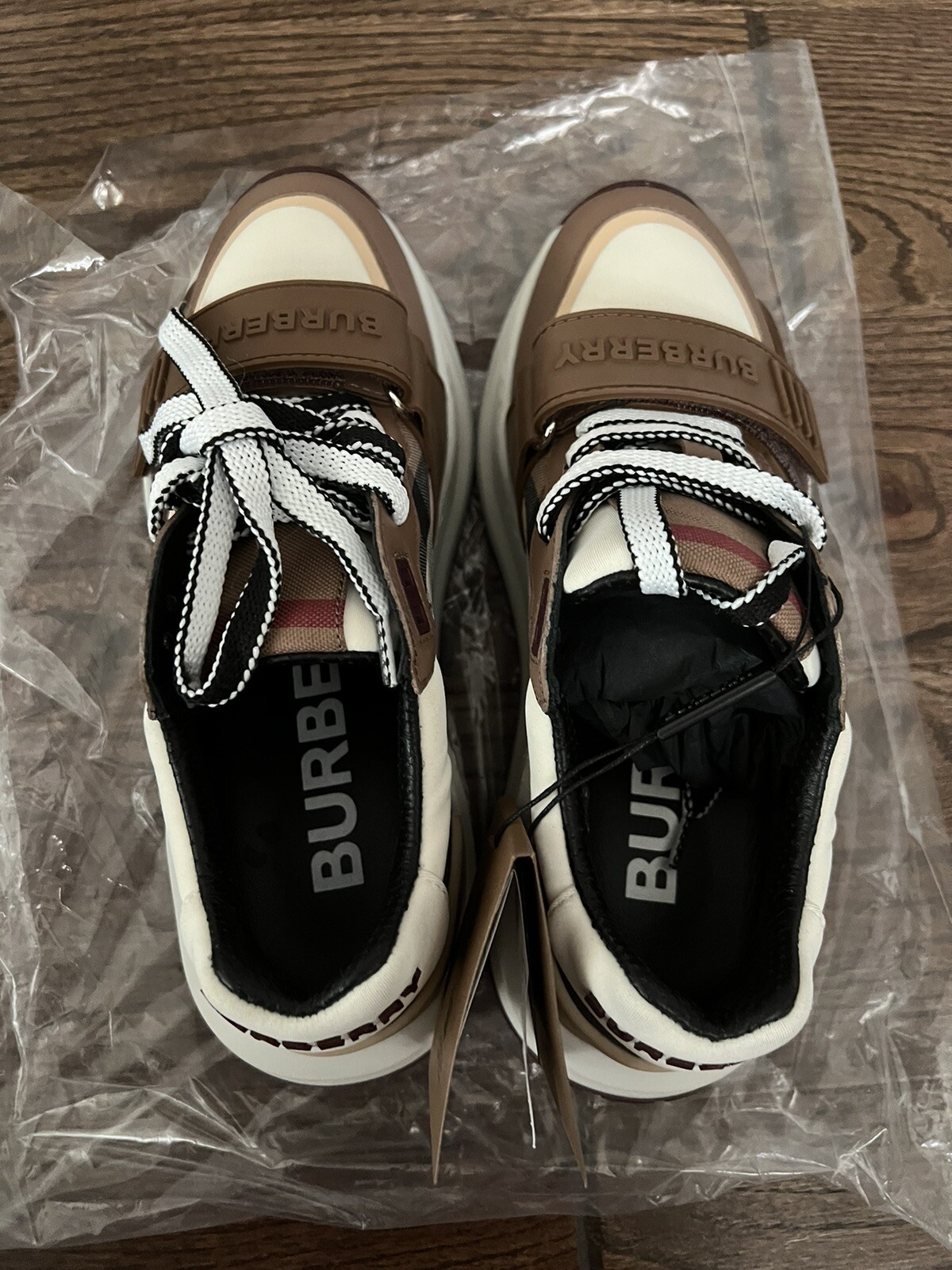 Burberry Ramsey Vintage Check Grip Sneakers WHITEBIRCH BROWN 37EU image 8