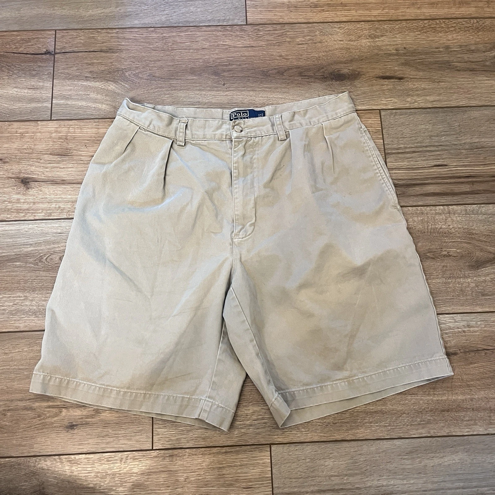 Vintage Polo Ralph Lauren Tyler Pleated Chino Shorts Men's 33 Beige Khaki 33x9"
Opens in a new windo
