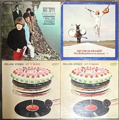THE ROLLING STONES LP LOT - LET IT BLEED/HIGH TIDE GREEN GRASS/YA YAS vinyl hits