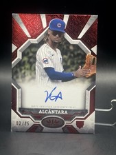 2025 Topps Tier One Kevin Alcantara Break Out Auto Red Foil RC # 2/25 Cubs