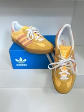 Adidas Gazelle Indoor Women  s Yellow/Pink Stripes Sz 7