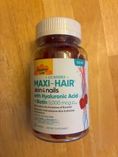Country Life Maxi-Hair Skin & Nails Hyaluronic Acid + Biotin 60 Gummies - New