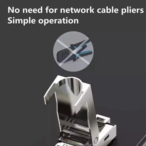 10X Wtyczka sieciowa CAT 7 Beznarzędziowa RJ45 Wtyczka sieciowa Kabel do układania LAN Zestaw - Zdjęcie 8 z 13