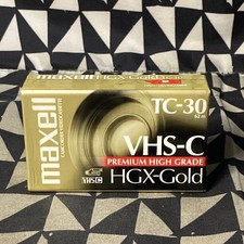 Maxwell VHS-C TC-30 HGX-Gold Premium High Grade Video Tape New Sealed