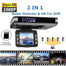 2 In 1 Car Dash Cam Video Speed Detector Camera Record DVR Radar Laser NO TF