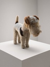 Large 10" Vintage Steiff Foxy Fox Terrier Mohair Standing Stuffed Dog Germany