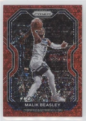 2020-21 Panini Prizm Fast Break Red Prizm 44/125 Malik Beasley #102 11jj