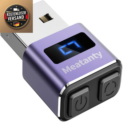 meatanty USB-Maus Metall Jiggler Mini ON OFF Modus 3 Spuren LED