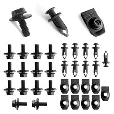 35Pcs Engine Under Cover Splash Shield Body Bolts Screws, Bumper Clips Extrud...