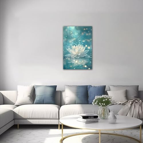 Zen Wall Art - Lotus Flower Wall Art, Holy Lotus Zen Wall Decor for - Picture 4 of 6