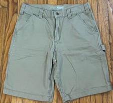 Carhartt Relaxed Fit Rugged Flex Tan Beige Cargo Shorts Men  s 31x11  