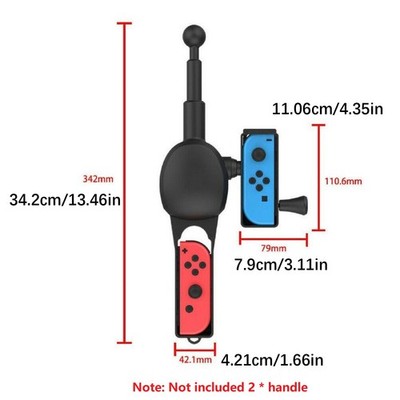 Plastic Fishing Rod Fishing Game Kit For NS Switch Joy-Con Console Controller