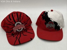 Vintage 90s Starter Ohio State Buckeyes Snapback Hats Lot of 2 Shatter Red